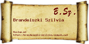 Brandeiszki Szilvia névjegykártya